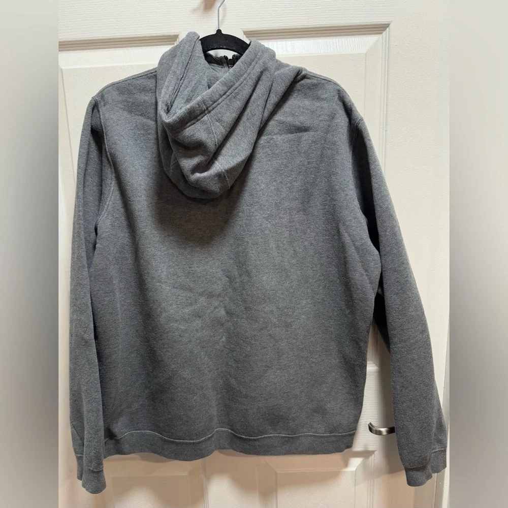 Nike Men’s Gray Half-Zip Hoodie with Front Pocket size L